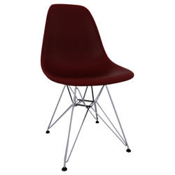 Vitra Eames DSR 43cm Side Chair Oxide Red / Chrome